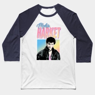 Vintage Styled 80s Morten Harket Aesthetic Design Baseball T-Shirt